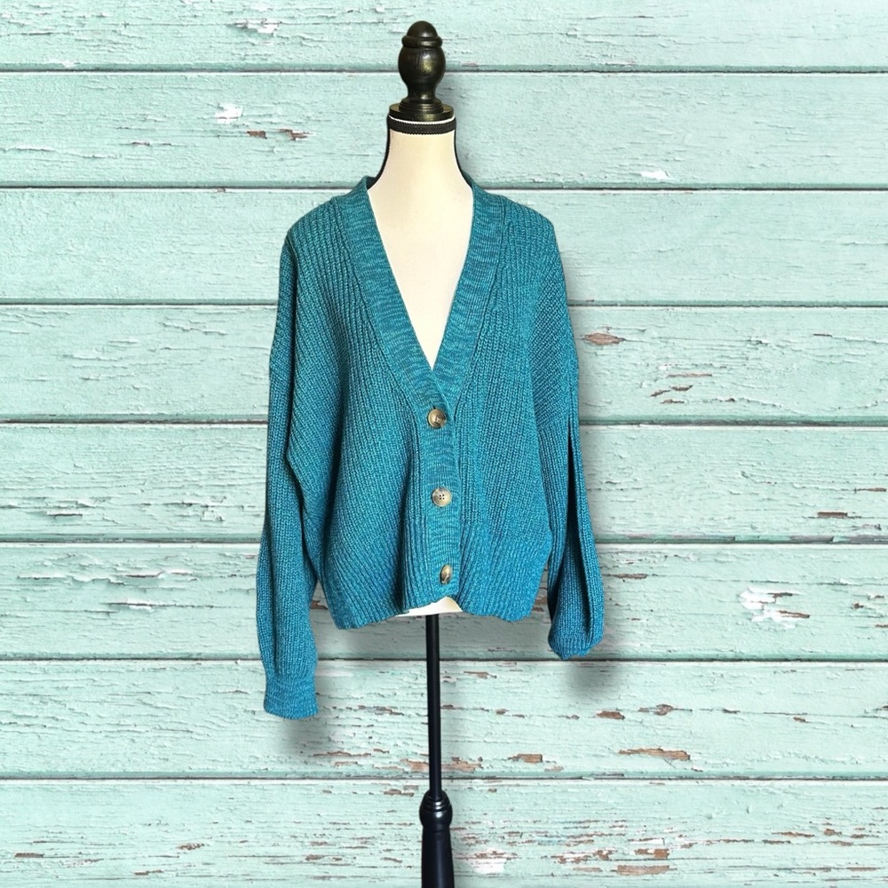 Esprit Teal Cardigan Sweater